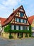 Old typical German house - Timber framing - with vines