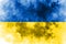 Old Ukraine grunge background flag