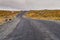 Old uneven gravel road in Iceland landscape