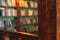 Old university college library interior with a bookshelves, books and bookcase, classic style school interior archive with wooden