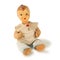 Old used antique doll boy