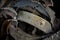 Old used brake shoes