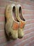 Old used Dutch clogs