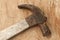 Old used hammer adze