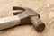 Old used hammer adze