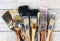 Old Used Paint Brushes
