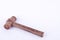 old used rust Sledge hammer on white background tool isolated