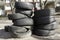 Old used tires