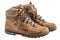 Old used trekking boots clipping path