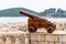 Old Venetian cannon in the old town of Korcula on the island of Korcula, Croatia