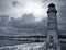 Old venetian lighthouse on Crete island