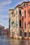 Old Venetian Palazzo on Grand Canal at sunset