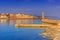 Old Venetian port of Chania at sunrise, Crete