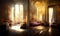Old Venetian style elegant room , cinematic light atmospher , digital illustration