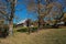 Old Vermont farm scene with barn and silo