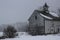 Old Vermont wood barn with cupola