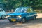 Old veteran car Polski Fiat 125p starting front view