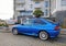 Old veteran classic blue coupe car Ford Escort RS 2000 tuned