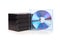 Old Video Cassette tapes with a DVD disc isolated