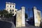 Old villa with iron door in Sorrento, Italy