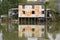 Old village stilt houses in Yuen Long district, Hong Kong