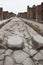 Old village town stone rocks street of Italian Roman Pompei