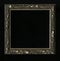 Old, vintage, antique frame on black background