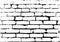 Old vintage brick wall. Background, pattern black and white. Vector