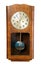 Old vintage brown clock made from wood