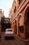 Old vintage car parked in courtyard of Chepauk palace