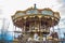 Old vintage carousel in Tibidabo park in Barcelona