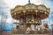 Old vintage carousel in Tibidabo park in Barcelona