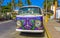 old vintage classic minibuses vans transporters vehicles cars in Mexico