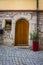 Old Vintage Cobblestone Alley Street Door Entrance Wooden Design