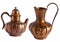 Old vintage copper jugs
