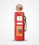 Old vintage gasoline petrol pump isolated