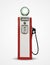 Old vintage gasoline petrol pump isolated