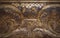 Old vintage gilded wood carving detail grunge pattern surface abstract texture background