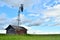 Old Vintage Granary and Agricultural Windmill