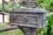 Old vintage gray mailbox letterbox postbox