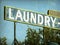 Old vintage laundry sign