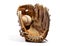 Old vintage leather baseball glove