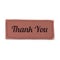 Old, vintage leather thank you label