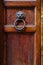 Old vintage lion head door knocker.