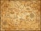 Old vintage map of caribbean sea, worn parchment