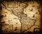 Old vintage map. Pirate and nautical theme grunge background.