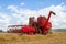 A old vintage Massey Ferguson combine harvesters