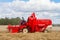 A old vintage Massey harris combine harvesters