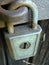 Old Vintage Padlock Lock on Old Barn Door