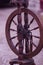 Old vintage peasant spinning wheel